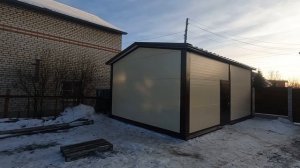 Гараж на одну машину из сэндвич-панелей, размерами 7х5х3