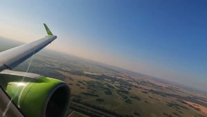 Взлет из Новосибирска на Embraer E170 S7 Airlines