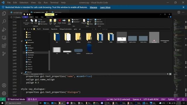 Renpy GUI Customization | Dialogue in Ren'Py