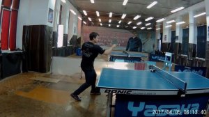 Настольный теннис выход ногами на топспин справа