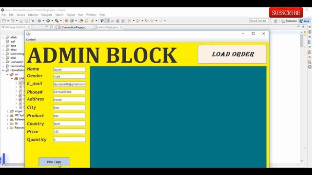 Home Delivery Java Project With Source code | Download Free