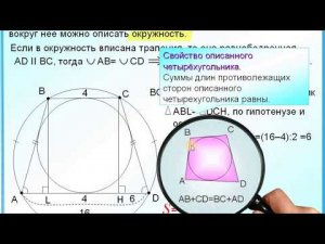 Трапеция Описанная и вписанная окружности