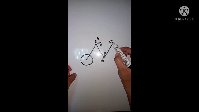 Draw a picture of a bicycle for children;нарисовать велосипед для детеи??? смотреть онлайн