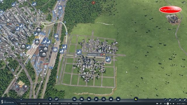 Новый район Картелиус-2; новая трамвайная линия; Transport fever 2.