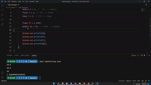 Type Casting in Java | Java Tutorial For Beginners | Casting in Java | Java Type Casting