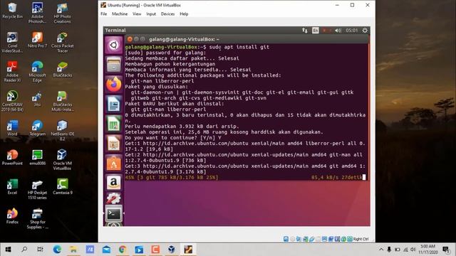 Cara instalasi Git di Linux ubuntu (Praktikum Open Source Sistem) смотреть онлайн