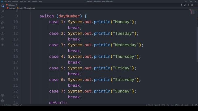 Switch Case - JAVA смотреть онлайн
