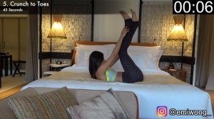 10 min Intense AB Workout in Bed for Small Waist, Flat Belly & Ab Lines ~ Emi