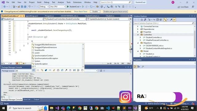 CRUD Application Using React JS, .NET Core & SQL Server-Part 2 (Create Crud Controller Methods)