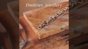 Изготовление браслета из серебра плетения Картье. #ювелирнаямастерская #jeweler