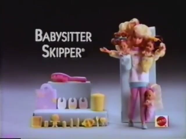 1994 Реклама сестры Скиппер куклы Барби Маттел Mattel Babysitter Skipper