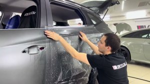 Забронировали матовой полиуретановой плёнкой кузов автомобиля Hyundai Tucson