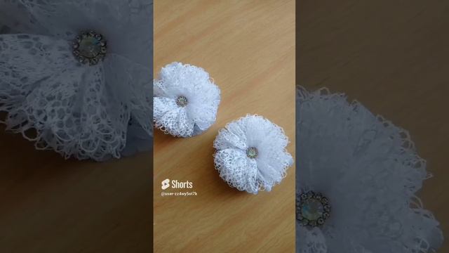 первоклашка #белые банты#канзаши