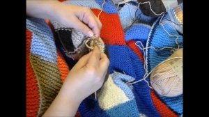 Вяжем вместе плед "3D Стильная геометрия №1" ч.2