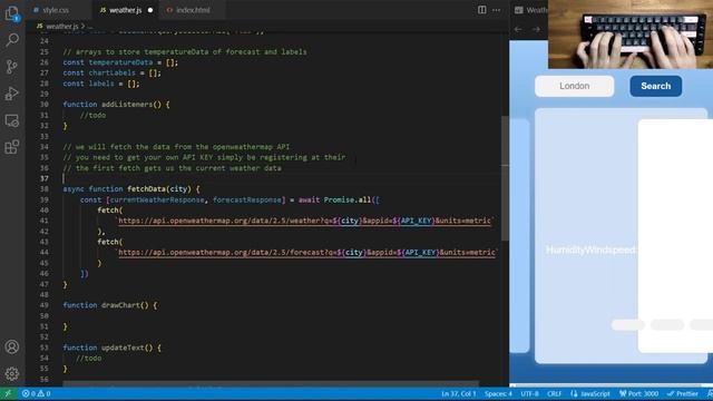 ASMR Programming - weather forecasting - no talking