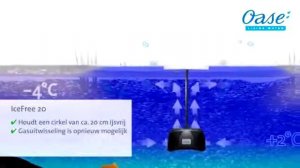 Работа антиобледенителя для пруда