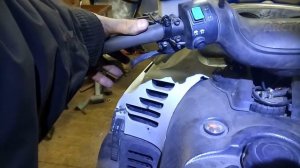 Левый газ снегохода arctic cat 660 wt