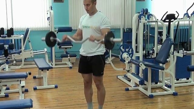 №002 — Подъем штанги с изогнутым грифом (верхний хват) смотреть онлайн