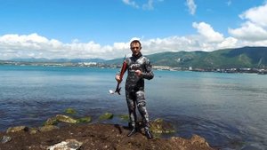 Первый тест арбалета для подводной охоты MVD роллер.