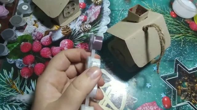 игрушки на елочку,домики из ваты и картона смотреть онлайн