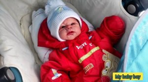 Вечер с реборном Кирилом. Прогулка с реборном в коляске Кирюша очень рад ?????