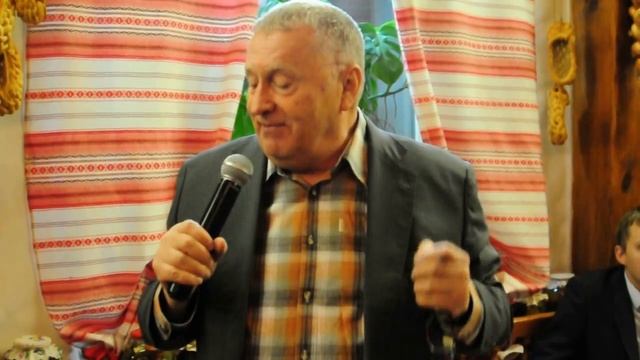 Владимир Жириновский в ресторане Корчма "Тарас Бульба". (Основатель - Юрий Белойван)