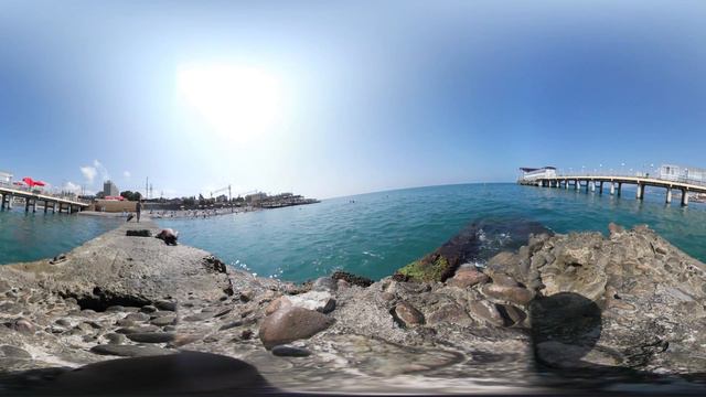 Адлеркурорт-2016. Океанариум, пляж "Дельфин" Видеосъёмка 360°
