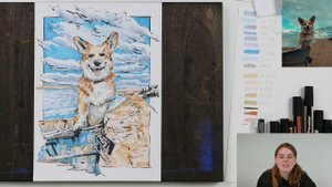 Бесплатный мастер-класс по иллюстрации маркерами «Корги» 2 ч