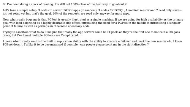 Databases: PGPool for Postgres load balancing, where to sit it смотреть онлайн