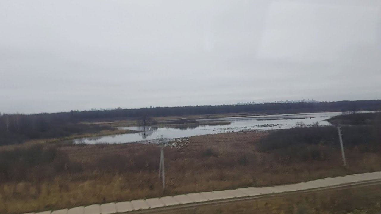 Озеро Полянское, Кисленко и ж/д станция "Толоконцево" (запись с автобуса) (06.11.22)