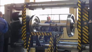 Запрессовка колесных пар на автоматическом прессе Мускул КПРЗ-400М.04