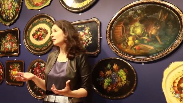 Анна Логвинова. Фрагмент экскурсии по музею Жостовской фабрики декоративной росписи