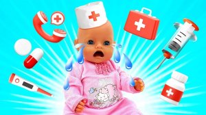 Игры в больничку –У куклы Беби Анабель болят уши – Видео для девочек с Baby Born