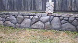 Опорная стенка забора из артбетона