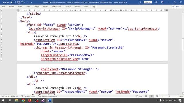 Asp.net C# Tutorial 35 - How to use Password Strength using AjaxControlToolkit in ASP.Net C#