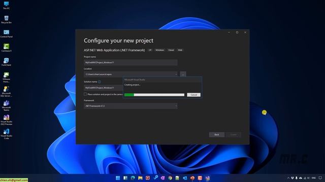 Windows 11 | Using Visual Studio 2022 to Create First ASP.NET MVC Application