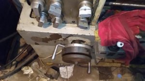 Работа передней бабки станка 16Б05А вид изнутри