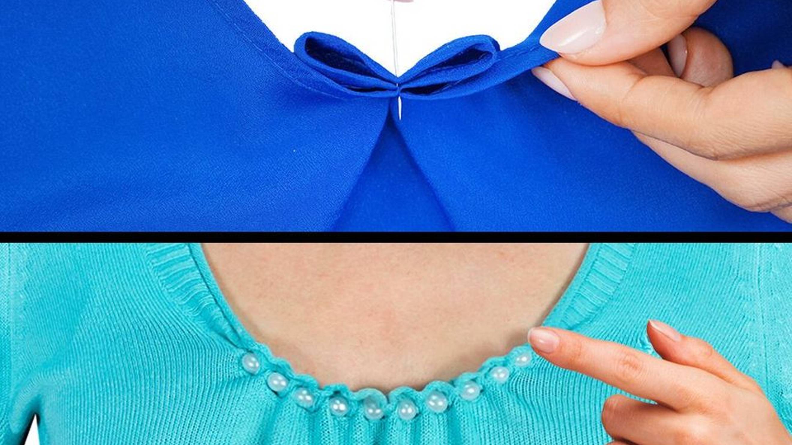 Удивительные приемы - как легко уменьшить размер широкого декольте🧵✂️