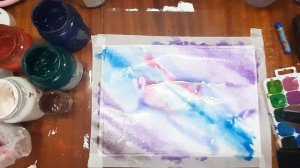 Как нарисовать красивое небо. Рисуем северное сияние. Рисуем пейзаж. Как легко нарисовать пейзаж.