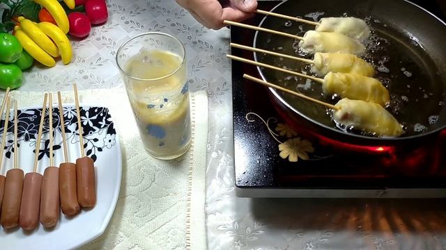 Самые вкусные и быстрые сосиски в тесте на сковороде... Готовится за 5 минут ?