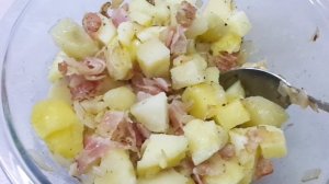 Картофель запечённый с беконом в духовке. Просто и вкусно!
