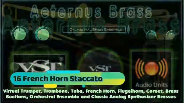 Virtual French Horn Presets from Aeternus Brass Plugin VST VST3 Audio Unit EXS24 KONTAKT смотреть онлайн