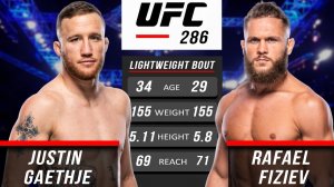 Джастин Гейджи - Рафаэль Физиев | Бой на UFC 286 и прогнозДжастин Гейджи - Рафаэль Физиев | Бой на U