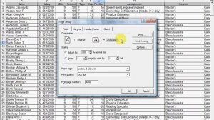 Setting excel to landscape