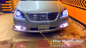 Toyota Premio Headlight Modification