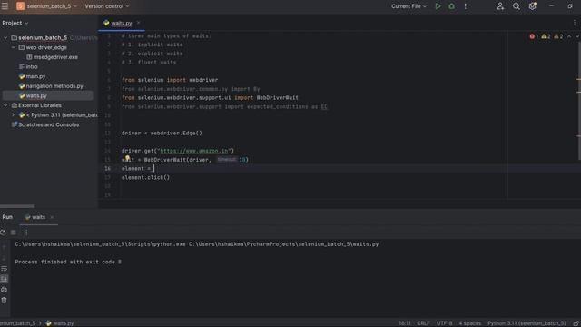 Selenium - Waits (implicit, explicit, fluent)