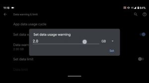 How to set Mobile Data Limit on Android 10