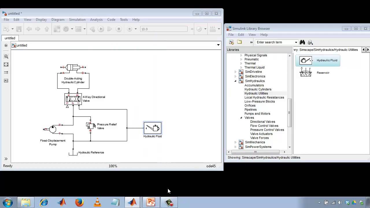Моделирование гидропривода в Simulink