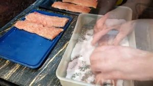Малосольная Горбуша Кусочками в Масле /Сухой Посол/СРОК ХРАНЕНИЯ 12 МЕСЯЦЕВ/Лосось в Банке/(0+)