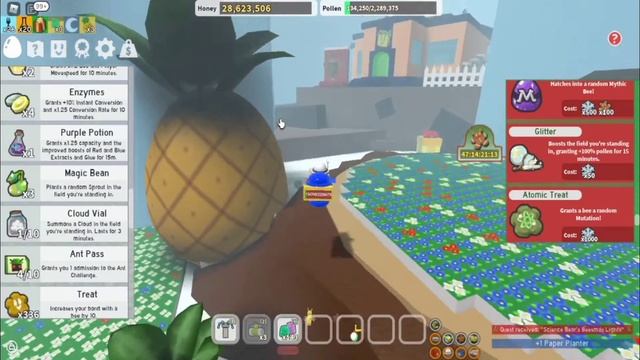 КУПИЛ ЭЛЕКТРО-ПАЛКУ | ВЫПОЛНЯЕМ КВЕСТЫ БИСМАСА | Bee Swarm simulator/ROBLOX смотреть онлайн